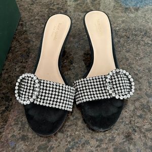 Kate Spade velvet and rhinestone 2inch heels size 7.5